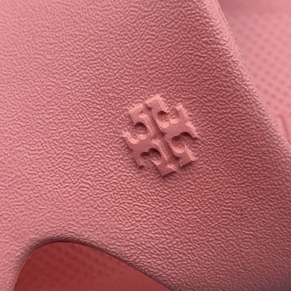Tory Burch Shower sandals slide EVA Coral pink flip flops Shoes sz 7- 8 new